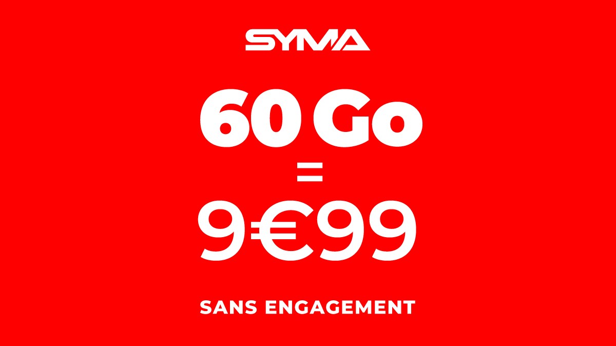 Besoin d’un grand forfait mobile sans engagement ? Craquez pour cette offre 60 Go à seulement 9,99 € par mois !