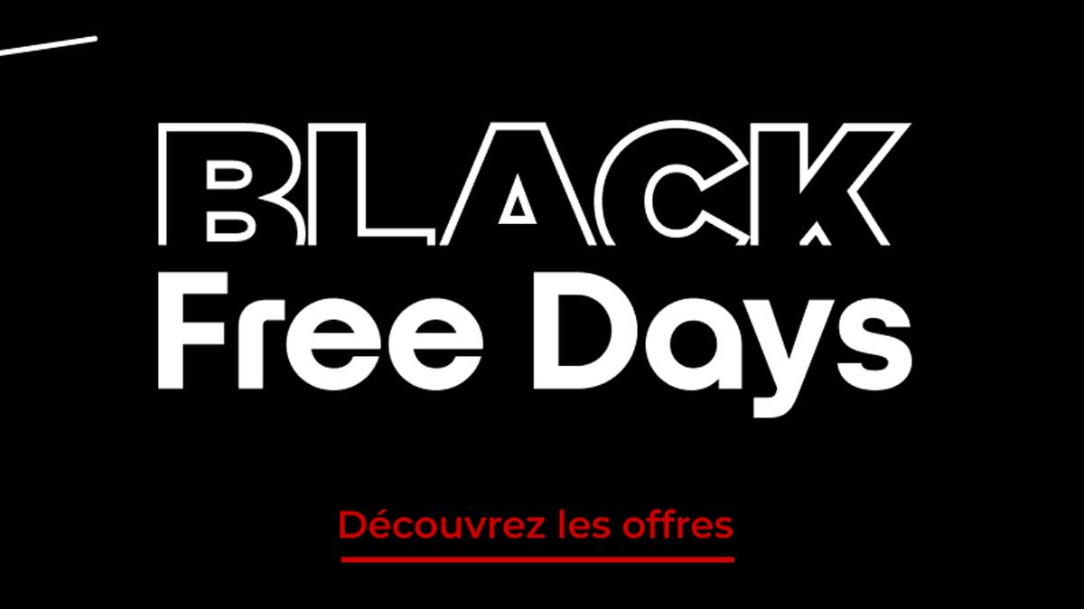 Black Free Days : les bons plans Free avec un forfait pas cher, une vente privée Freebox et jusqu'à -260€ sur une sélection de Smartphones