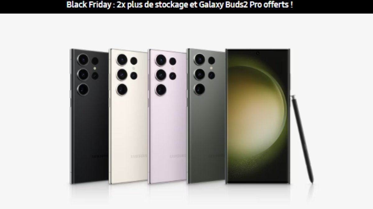 Black Friday sur le Samsung Shop : une offre inédite sur le Galaxy S23 Ultra