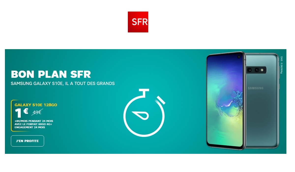Bon plan : Craquez pour le Samsung Galaxy S10e à 1€ seulement avec SFR