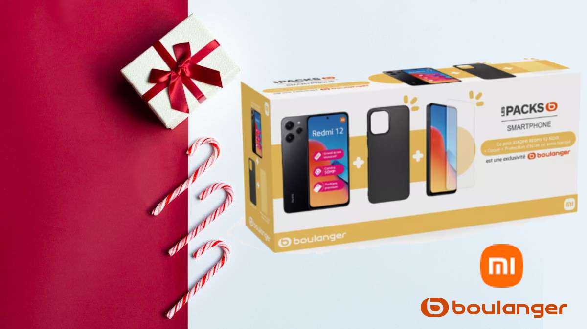 Idée cadeau de noël : un pack Smartphone pas cher avec un Redmi 12 et deux accessoires offerts !