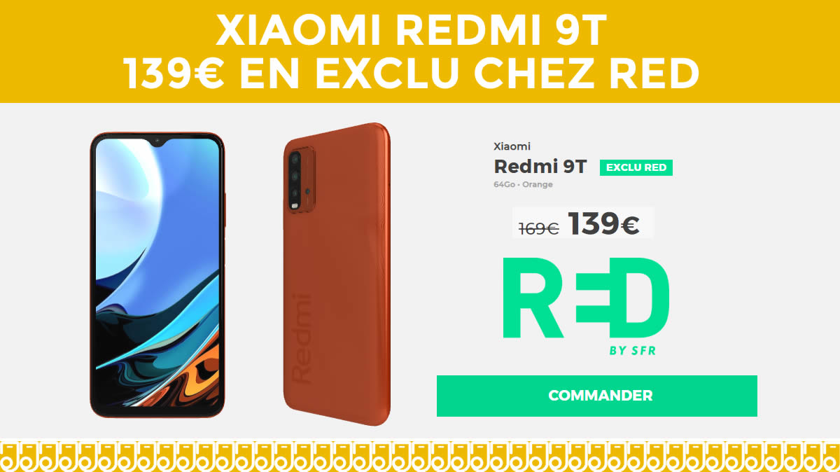 Bon plan du jour ! Le Xiaomi Redmi 9T en exclu chez RED à 139€