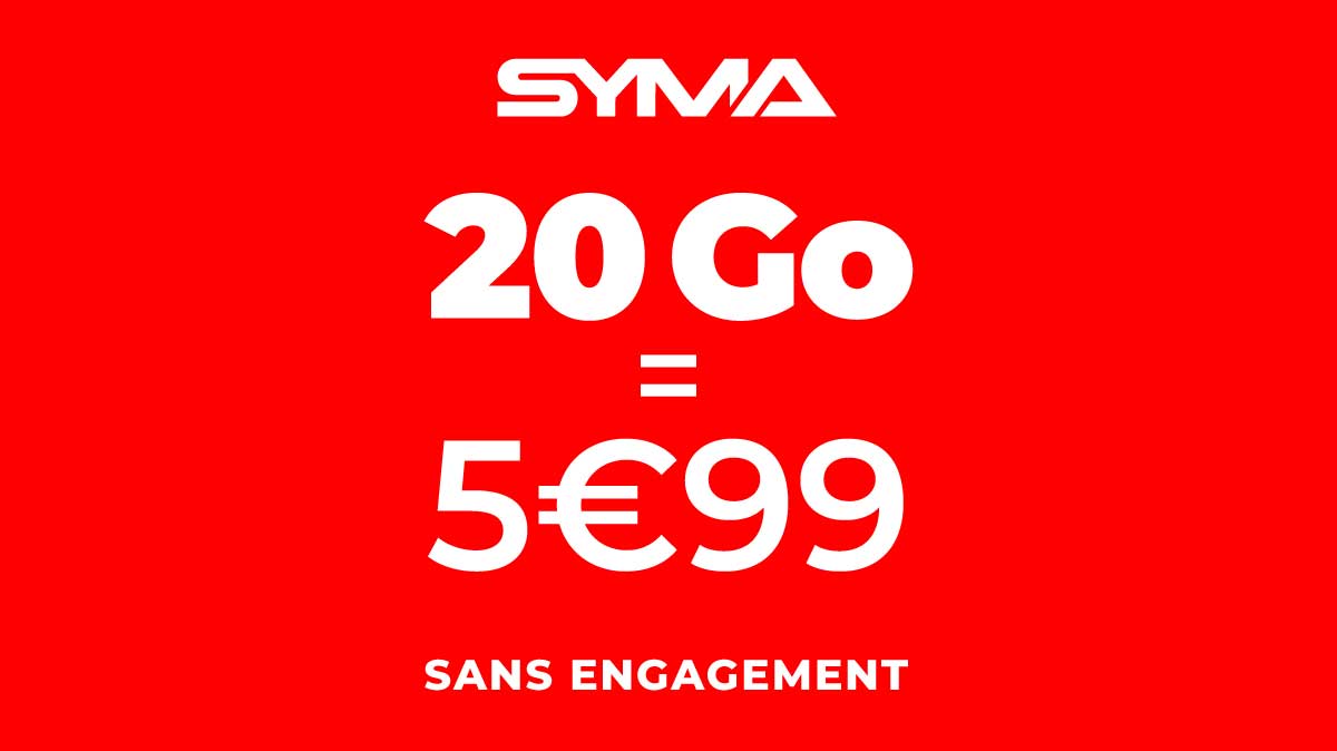 Bonne affaire : ce forfait mobile 20 Go est à seulement 5,99 € par mois… sans engagement !
