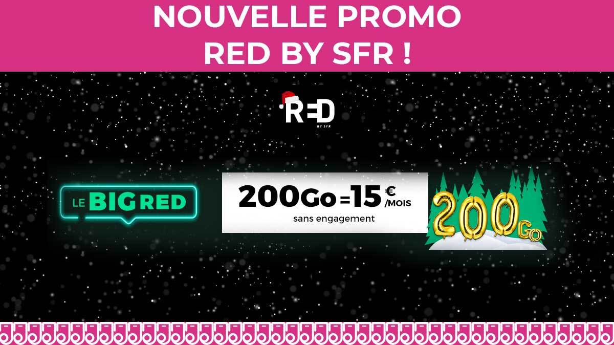 Bonne nouvelle ! RED by SFR relance son offre BIG RED 200Go à 15€