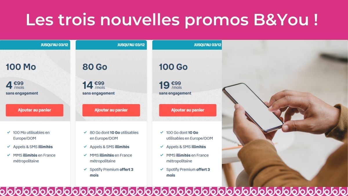 Bouygues Telecom : Trois forfaits B&You à prix canons