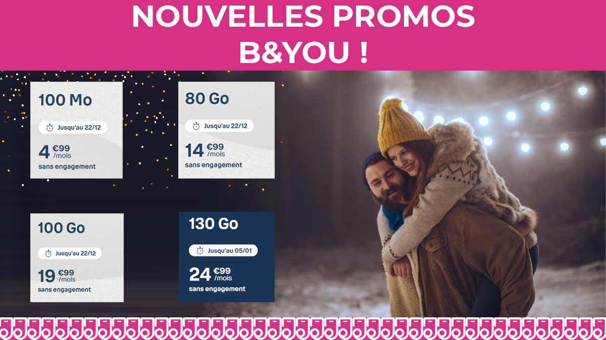Bouygues Telecom lance 3 nouveaux forfaits B&You et prolonge son forfait 5G sans engagement !