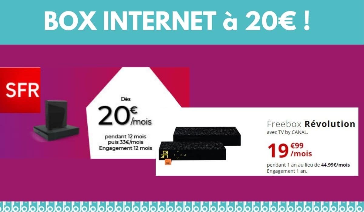 Box internet en promo à 20€ ou moins : Box Free VS Box SFR !