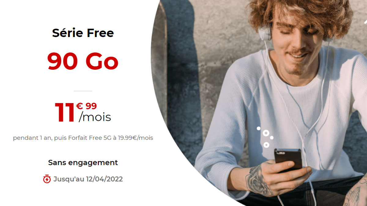 C'est le retour de la superbe série Free Mobile : 90Go à 11€99 !