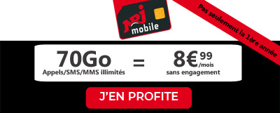 Forfait 70Go NRJ Mobile
