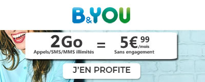 forfait mobile B&You 2 Go en promo