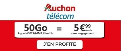 Forfait Auchan Telecom 50Go