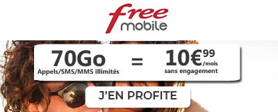 Forfait Free Mobile 70Go