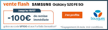 Vente flash Samsung S20 FE 5G Bouygues Telecom