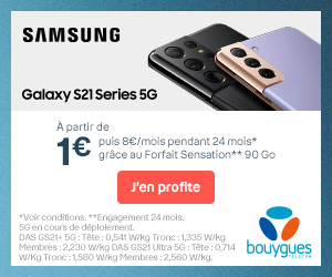 Galaxy S21 - promo Bouygues 