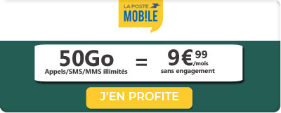 Forfait mobile 50 Go a Poste Mobile