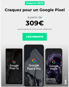 promo Smartphone Google Pixel chez RED 