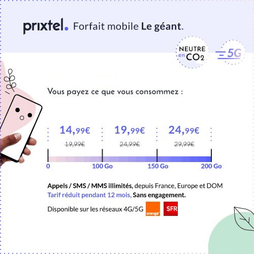 Forfait mobile Le géant de Prixtel