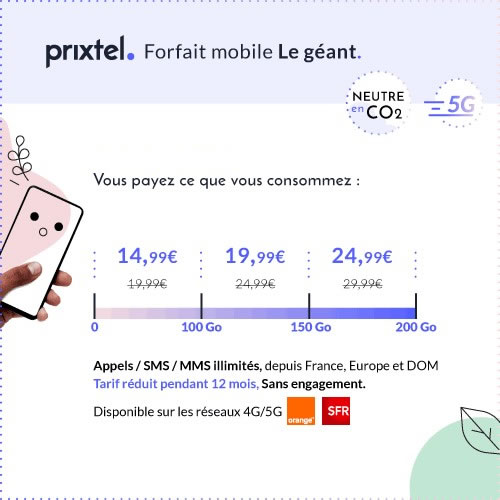 Forfait mobile Le géant de Prixtel
