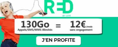 Forfait 130Go à 12? chez RED