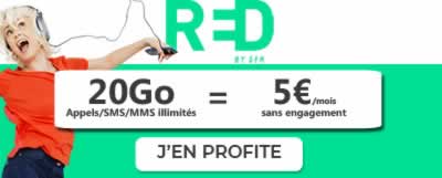 Forfait 20Go RED à 5?
