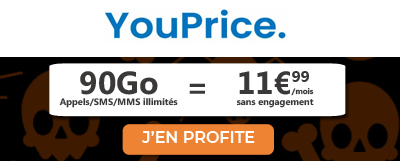 Forfait Mobile YouPrice 90 Go