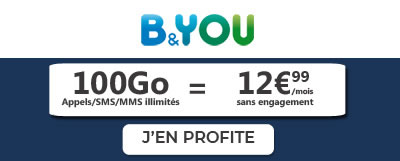 Forfait 100Go B&You de Bouygues à 12,99?