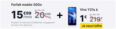 Forfait 50Go Vente privée avec Vivo offert