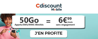 Forfait 50 Go en promo chez Cdiscount mobile