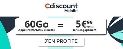 Forfait illimité 60Go