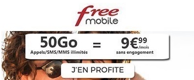 Souscrire au forfait free mobile 50Go