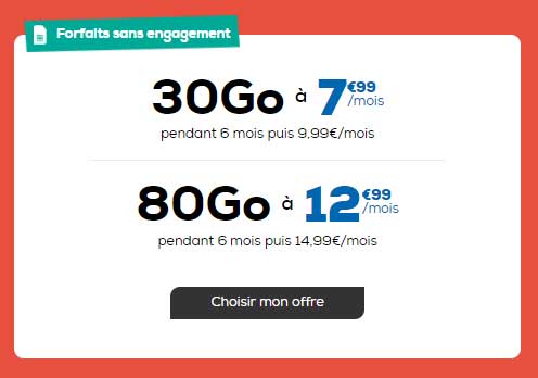 Forfais sas engagement la poste mobile