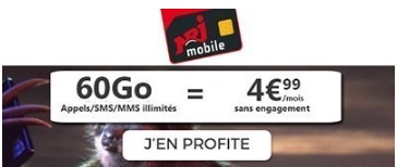 Souscrire au forfait NRJ Mobile 60Go à 4,99?