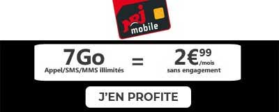 Forfait NRJ 7Go à moins de 3 euros