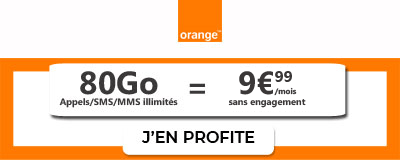 Forfait mobile Orange 80 Go à 9,99 euros en promo été 2022