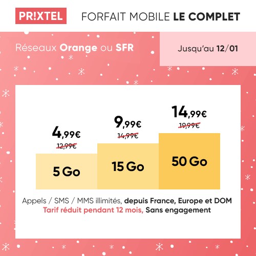Forfait Le complet Prixtel promo