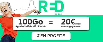 Souscrire au forfait illimité 100Go RED