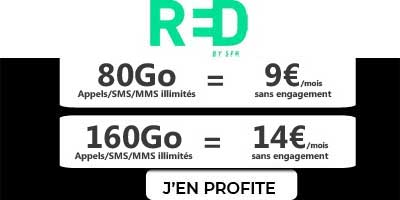 Forfaits RED 80 et 160 Go