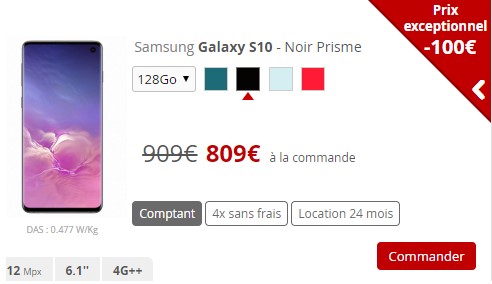 Samsung Galaxy S10 Free
