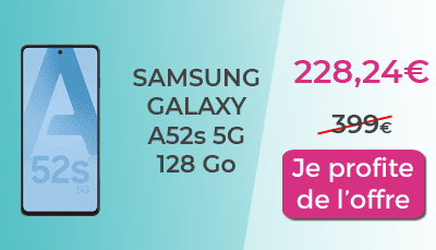 Samsung A52s 5G à 228 euros chez Darty