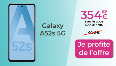 Galaxy A52s code promo Rakuten
