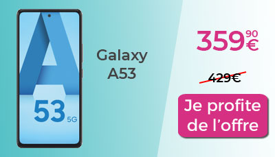 Samsung Galaxy a53 promo de Noël