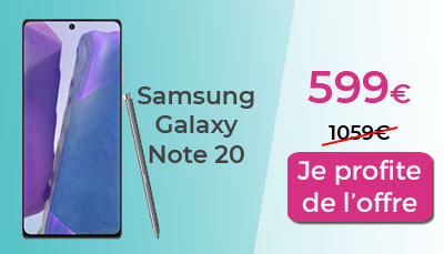Galaxy note 20 5G Boulanger promo