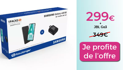 Pack Coffret cadeau Galaxy A33 Boulanger Black Friday