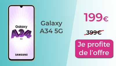 Samsung Galaxy A34 5G RED promo