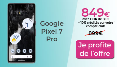 promo pixel 7 pro de google chez boulanger