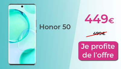 Honor 50 a moins de 500  euros