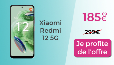 Xiaomi Redmi Note 12 5G en promo chez Amazon