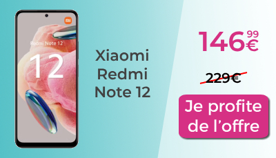 Promo Xiaomi Redmi Note 12 chez Rakuten