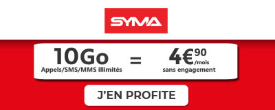 Le forfait Syma Mobile passe de 5Go à 10Go à 4.90?