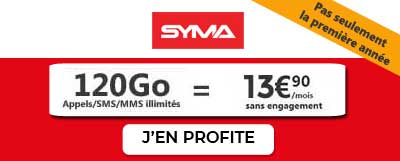forfait maxi data 120 Go chez Syma Mobile